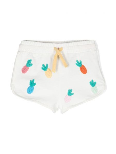 Broderet shorts for piger Stella Mccartney Kids hvid