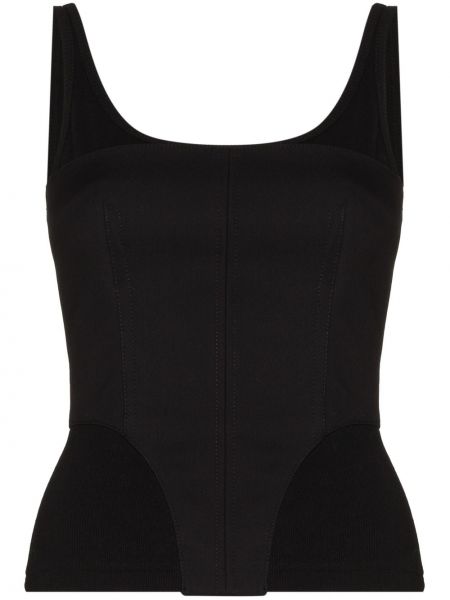 Top de cuello redondo Dion Lee negro