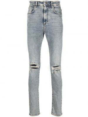 Slim fit skinny fit-jeans med sliten Represent blå