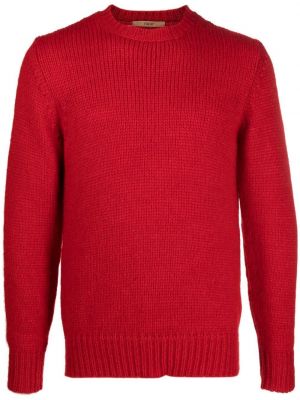 Sweter wełniany z alpaki Nuur czerwony