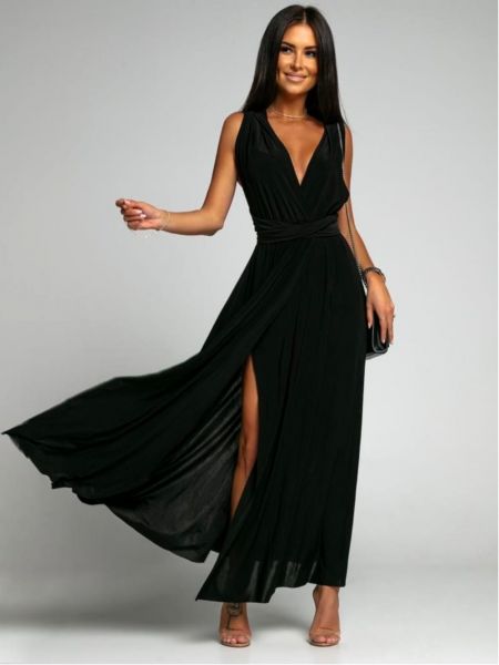 Μάξι φόρεμα Fasardi μαύρο