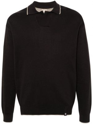 Polo en tricot Boggi Milano noir