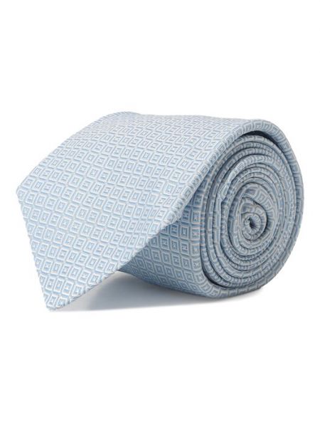 Шелковый галстук Kiton голубой