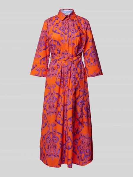 Sukienka midi z wzorem paisley Christian Berg Woman czerwona