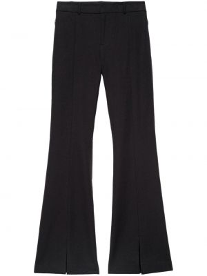 Pantaloni din bumbac plisate Frame negru