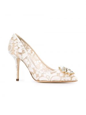 Spitzen pumps Dolce & Gabbana weiß