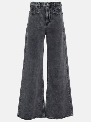 Voľné džínsy Isabel Marant sivá