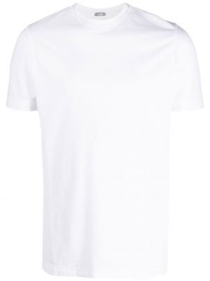 Bavlnené tričko Zanone biela
