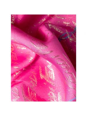 Vestido de seda con estampado Fendi rosa
