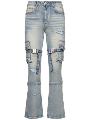 Zvonové džíny s oděrkami Homme + Femme La