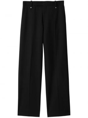 Vlněné kalhoty Burberry černé