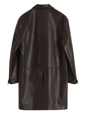 Kožený kabát Simone Rocha hnědý