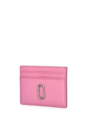 Kožená peněženka Marc Jacobs růžová