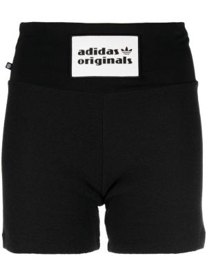 Shorts med hög midja Adidas svart