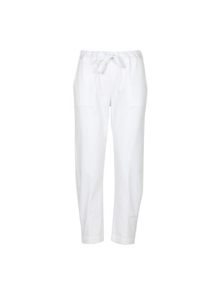 Spodnie bawełniane Semicouture białe
