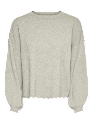 Pletený nylonový priliehavý sveter Only - béžová