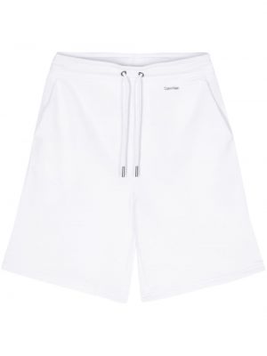 Pantaloni scurți cu imagine Calvin Klein alb