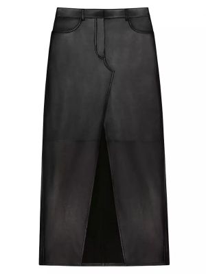 Кожаная юбка Givenchy черная