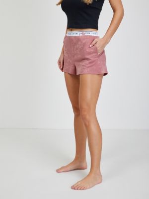 Pantaloni scurți din denim Calvin Klein Jeans roz