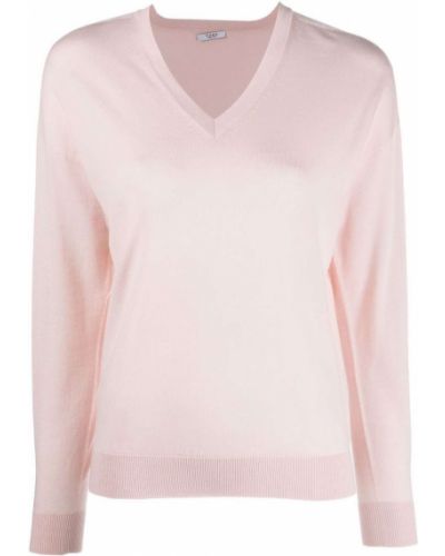 Jersey con escote v de tela jersey Peserico rosa