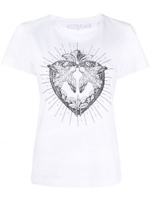 T-shirt con stampa Pinko bianco