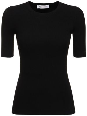 Suéter de viscosa de punto Michael Kors Collection negro