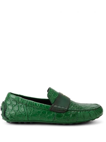 Kožené loafersy Ferragamo zelená