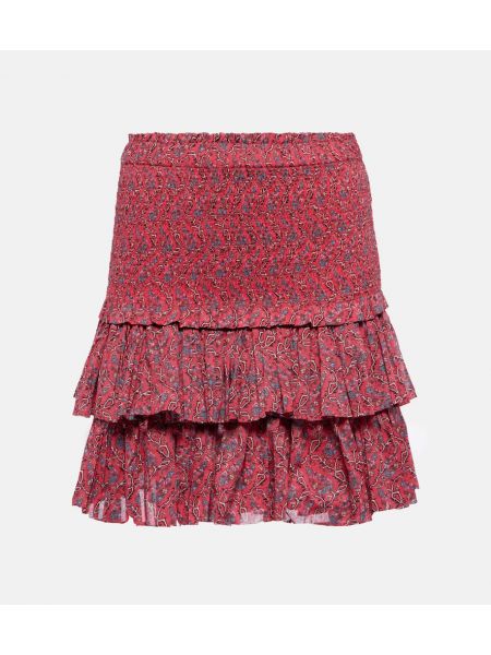 Bavlněné mini sukně Marant Etoile červené