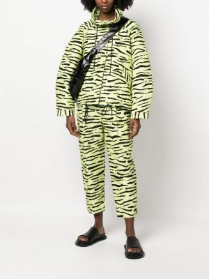 Hose mit print mit plisseefalten mit zebra-muster Christian Wijnants