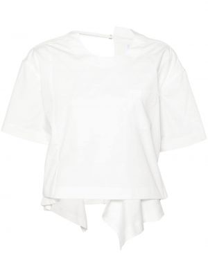 Asimetriškas marškinėliai Sacai balta
