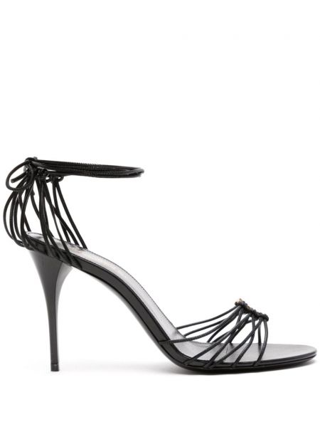Kožené sandále Saint Laurent čierna