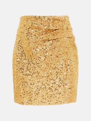 Mini spódniczka z wysoką talią Rasario złota