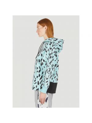 Sudadera con capucha con estampado leopardo Adidas By Stella Mccartney azul