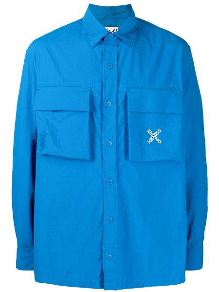 Camisa con bordado Kenzo azul