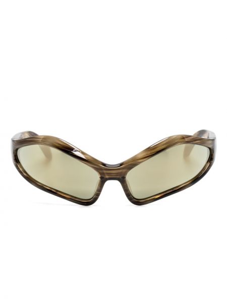 Ochelari de soare cu imprimeu geometric Balenciaga Eyewear maro