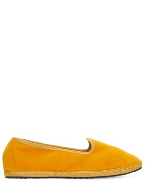 Aksamitne loafers Vibi Venezia żółte