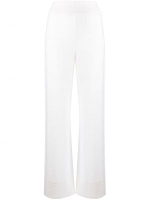 Kašmírové rovné kalhoty Ermanno Scervino bílé