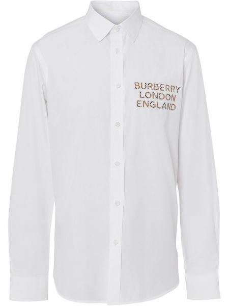 Camisa con apliques Burberry blanco