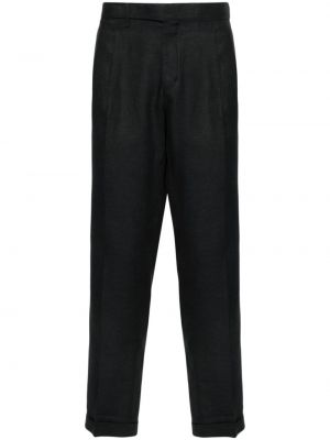 Lněné kalhoty Briglia 1949 černé