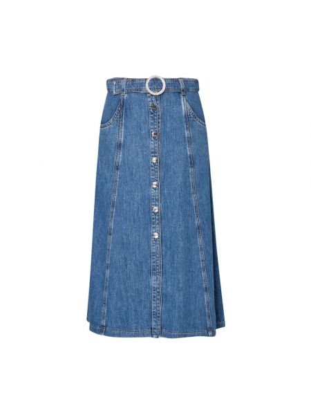 Spódnica jeansowa na sprzączkę Liu Jo niebieska