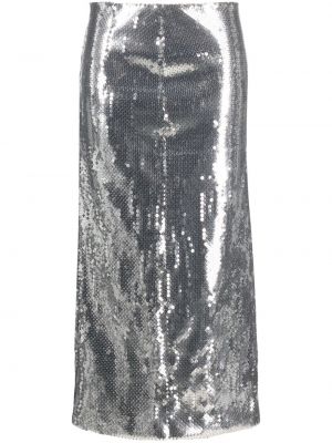 Midi sukně Semicouture stříbrné