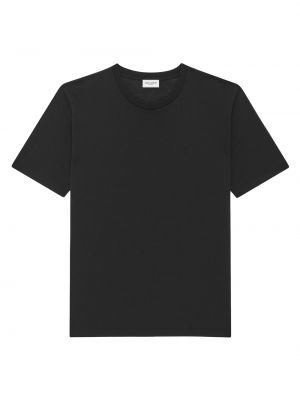 Шерстяная футболка Saint Laurent черная