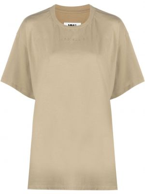T-shirt avec manches courtes Mm6 Maison Margiela beige