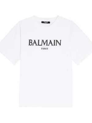 Trøje bomuld t-shirt for drenge Balmain Kids hvid