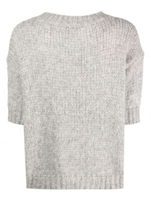 Pletené vlněné tričko Roberto Collina šedé