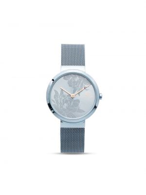 Geblümt armbanduhr mit print aus edelstahl Tommy Hilfiger blau