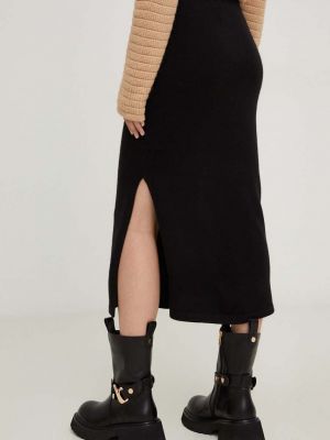 Kašmírové dlouhá sukně Answear Lab černé