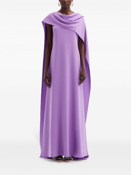 Drapiruotas vakarinė suknelė Oscar De La Renta violetinė