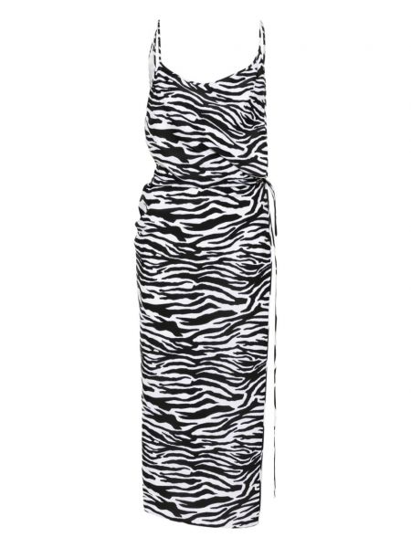 Obleka s potiskom z zebra vzorcem The Attico