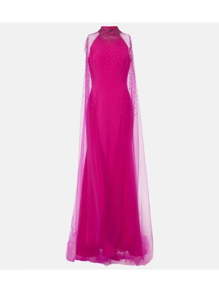 Krystaller maxi kjole Jenny Packham pink